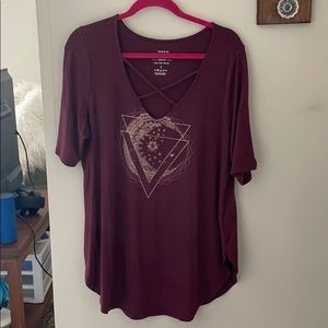 Maroon shirt